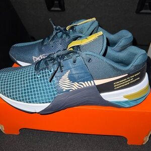 Size 13 - Nike Metcon 8 Armory Navy Arctic Orange No Lid Retail $130